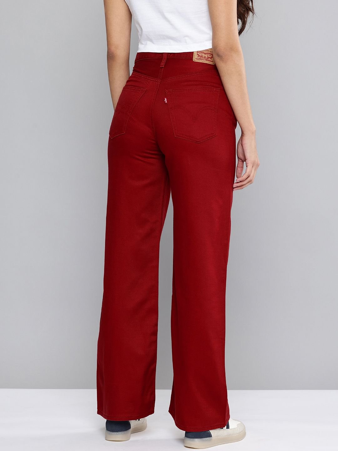 Levis Women's Red Ribcage Bell Bottom Wide Leg Fit High Rise Jeans - Image 3