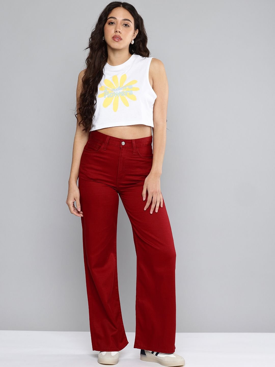 Levis Women's Red Ribcage Bell Bottom Wide Leg Fit High Rise Jeans - Image 4