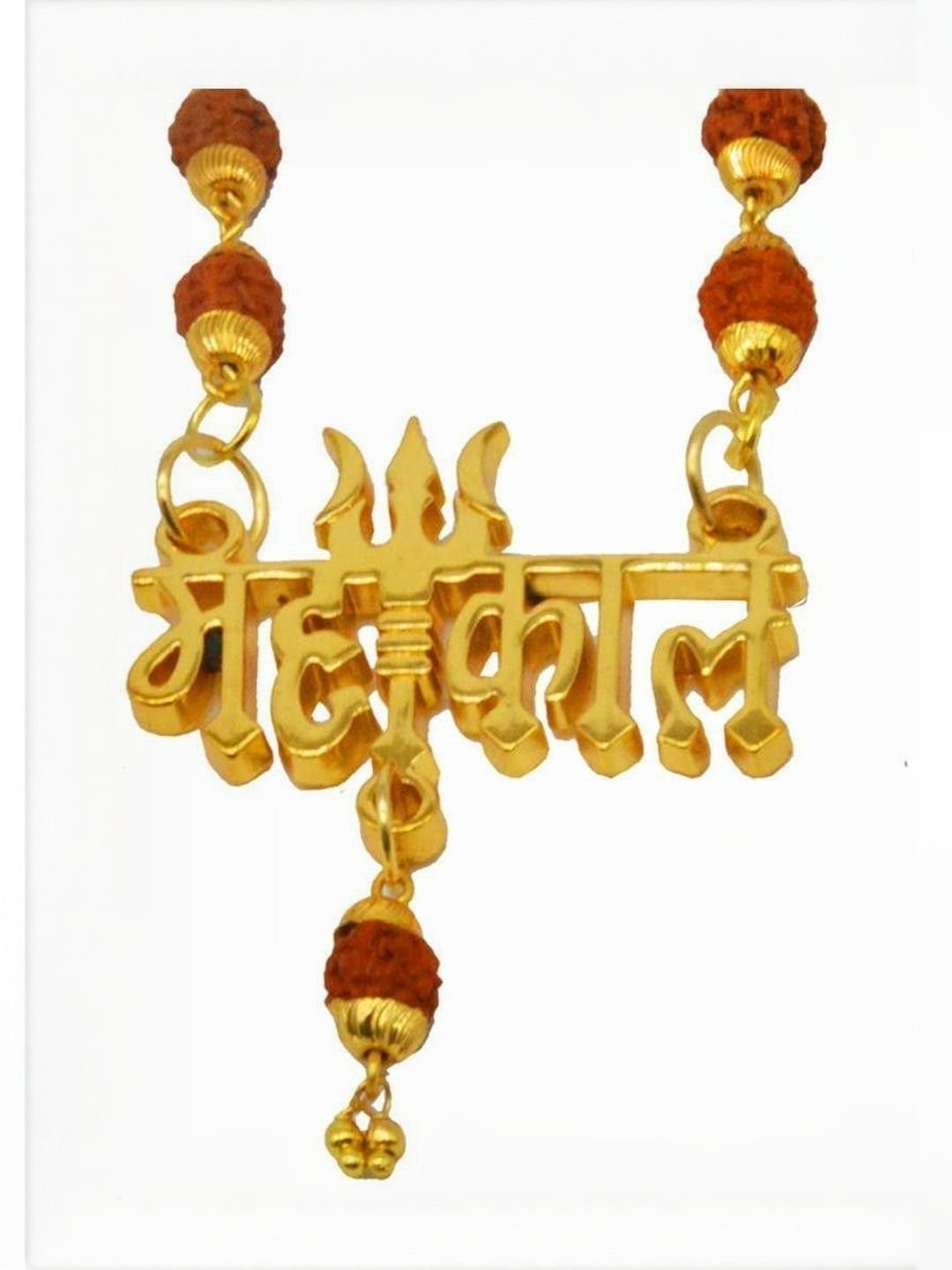 RAVIOUR LIFESTYLE Unisex Shiv Mahakal Trishul Pendant Brass Locket With RD Cap Mala - Image 3
