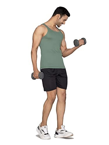 XYXX Men's 100% Cotton Ribbed Regular Fit Solid Square Neck Vest | Anti Bacterial Finish, Racer Back Baniyan for Man, Tag Free Comfort Man's Inner - Image 4