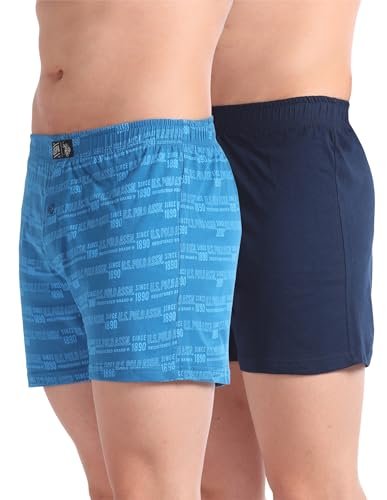 U.S. Polo ASSN. Mens OEX01 Pure Cotton Inner Boxers - Pack of 2