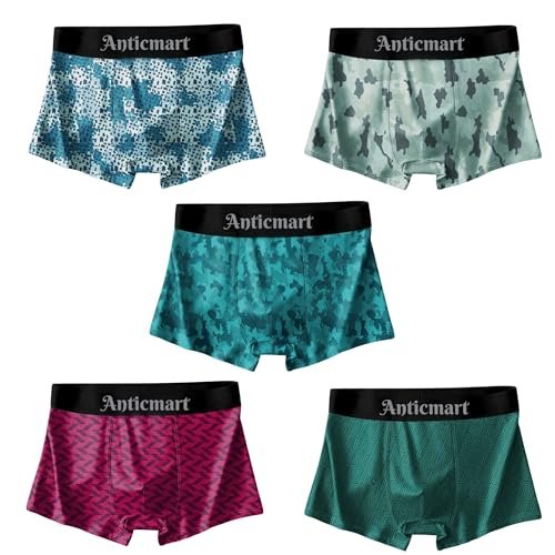 Men’s Printed Boxer Briefs Pack of 5 | Soft Stretch Breathable Trunks Underwear for Men | Multicolor Designer Innerwear for Men - Image 3