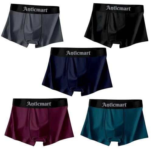 Men’s Printed Boxer Briefs Pack of 5 | Soft Stretch Breathable Trunks Underwear for Men | Multicolor Designer Innerwear for Men - Image 4