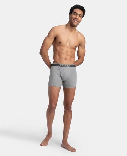 Jockey 8009 Men Super Combed Cotton Rib Solid Boxer Brief with Ultrasoft and Durable Waistband_(Pack of 3) - Image 4