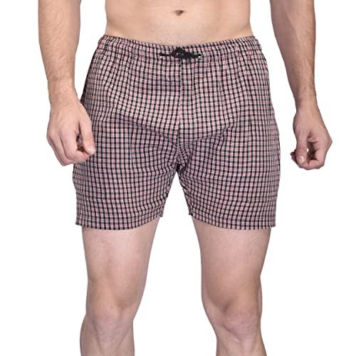 Plus Size Men's Ultra-Light Soft Cotton Checkered Boxer Shorts with Pocket Comfortable All Day Wear | Size - S to 6XL | Pack of 5 - Made in India - Image 2