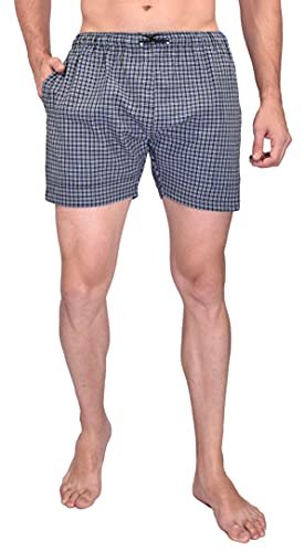 Plus Size Men's Ultra-Light Soft Cotton Checkered Boxer Shorts with Pocket Comfortable All Day Wear | Size - S to 6XL | Pack of 5 - Made in India - Image 3
