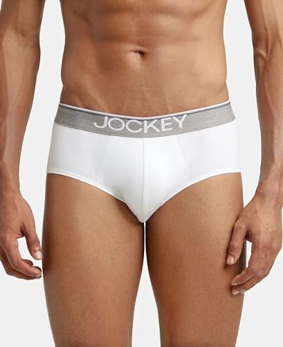 Jockey 8037 Men Super Combed Cotton Solid Brief with Ultrasoft Waistband_(Pack of 2) - Image 2