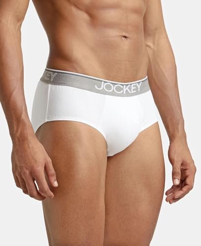 Jockey 8037 Men Super Combed Cotton Solid Brief with Ultrasoft Waistband_(Pack of 2) - Image 3