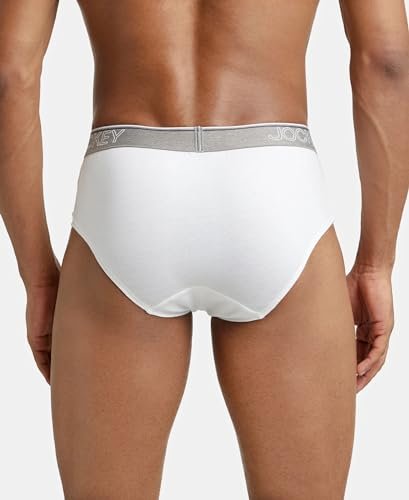 Jockey 8037 Men Super Combed Cotton Solid Brief with Ultrasoft Waistband_(Pack of 2) - Image 4