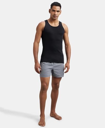 Jockey FP04 Men Super Combed Cotton Rib Round Neck Sleeveless Vest Regular Fit - Image 4