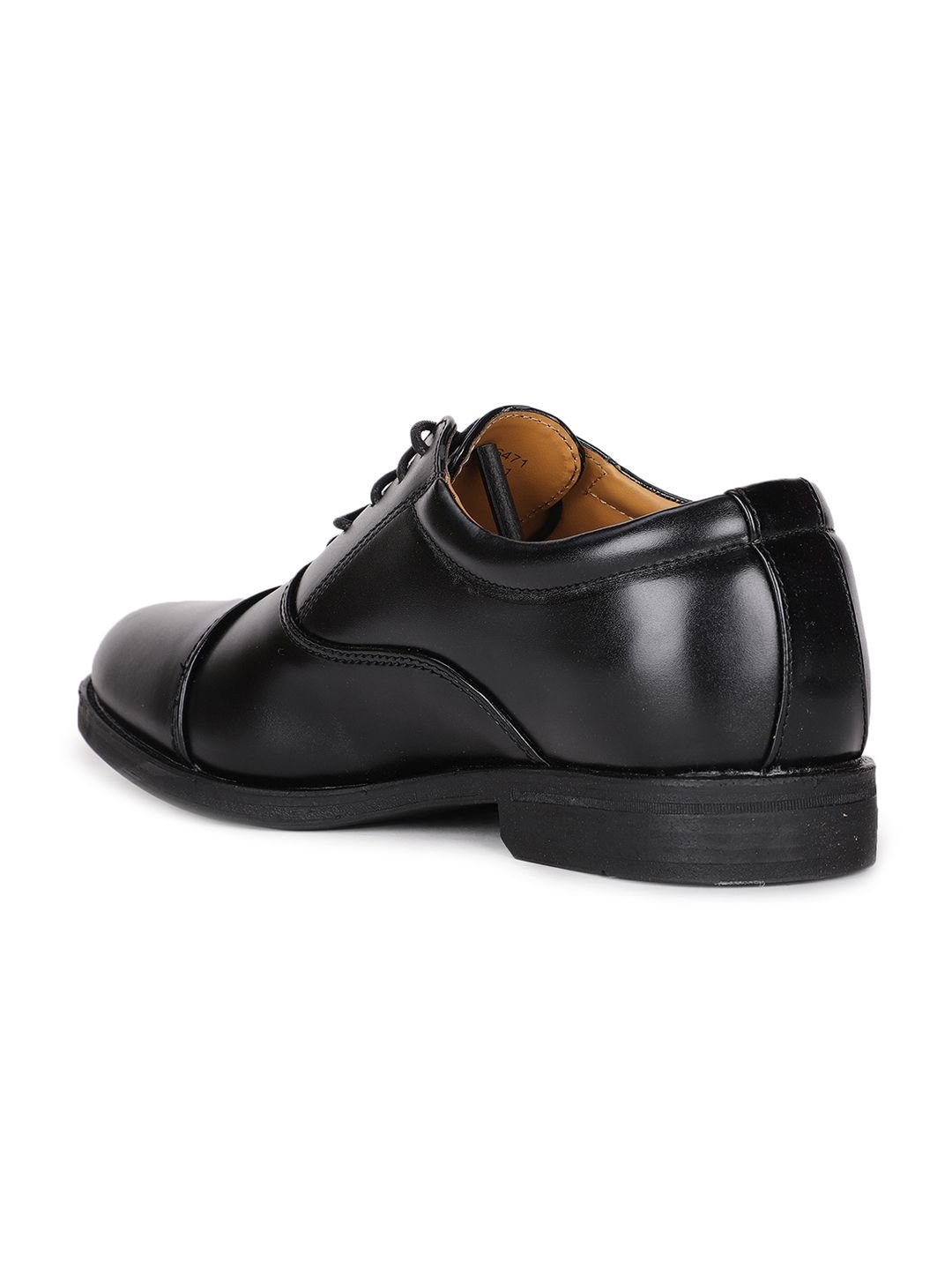 Bata Men Black Solid Formal Oxfords - Image 2