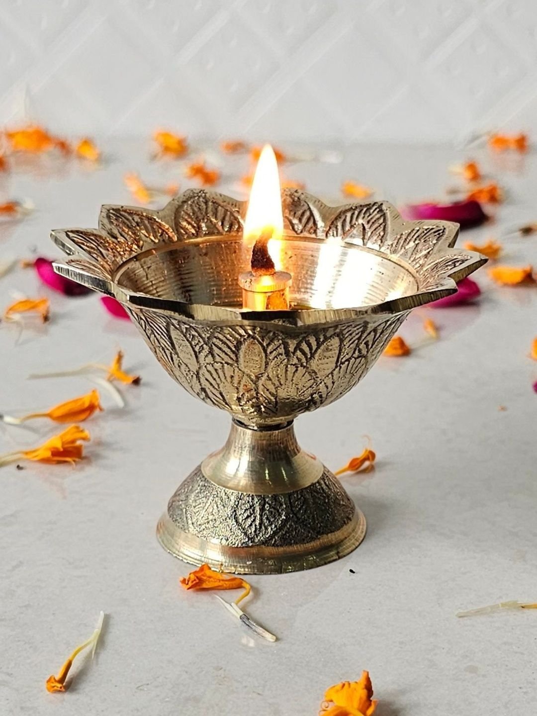 DARPAN KALA 2 Pieces Diyas Hand Etched Diwali Diyas - Image 4