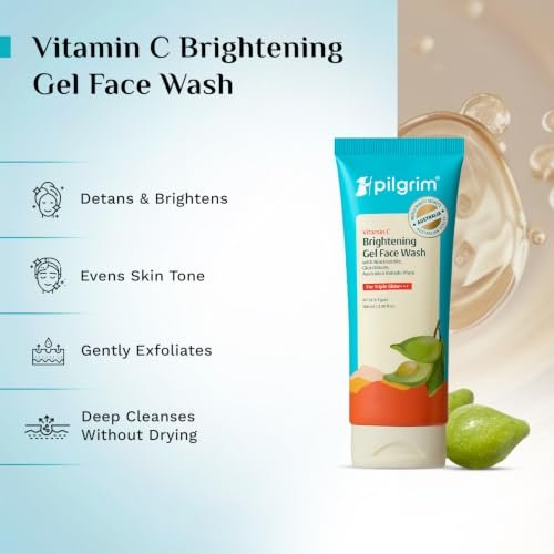 Pilgrim Australian Vitamin C Gel Face Wash for Glowing Skin with Kakadu Plum & Niacinamide | Tan Removal, Brightens & Reduces Pigmentation, Gentle Exfoliation | All SKin Type | 100 ml - Image 3