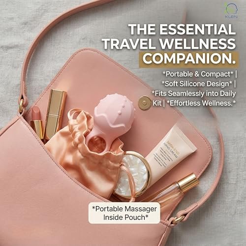 KLEN Body Massager Machine For Women Stress Relief Vibrating Portable Tool | Personal Massager For Woman Rechargeable Silicone Wellness Electric Handheld Waterproof Wireless Self Care Relaxation Device - Image 3