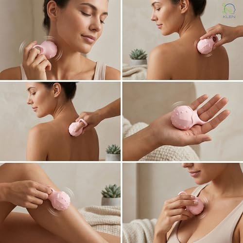 KLEN Body Massager Machine For Women Stress Relief Vibrating Portable Tool | Personal Massager For Woman Rechargeable Silicone Wellness Electric Handheld Waterproof Wireless Self Care Relaxation Device - Image 4