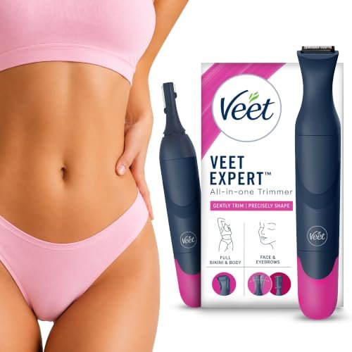 Veet Women Trimmer |All-in-One Full Body Trimmer for Women | Full Body, Bikini, Face & Eyebrow | No Nicks & Cuts | Hair Removal | Bikini Trimmer | Eyebrow Trimmer