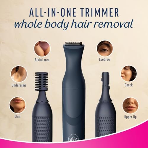 Veet Women Trimmer |All-in-One Full Body Trimmer for Women | Full Body, Bikini, Face & Eyebrow | No Nicks & Cuts | Hair Removal | Bikini Trimmer | Eyebrow Trimmer - Image 2