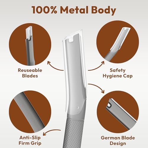 RUBAB MEN Pro Metal Razor for Beard Shaping | With 06 Blades & Travel Case - Image 4