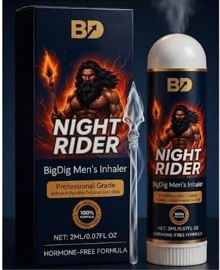 BD Night Rider Men's Inhaler 2ml | Aromatic Nasal Inhaler Stick for Men | Portable Refreshing Personal Care | Pocket-Size Daily Freshness & Aromatic Wellness Support
