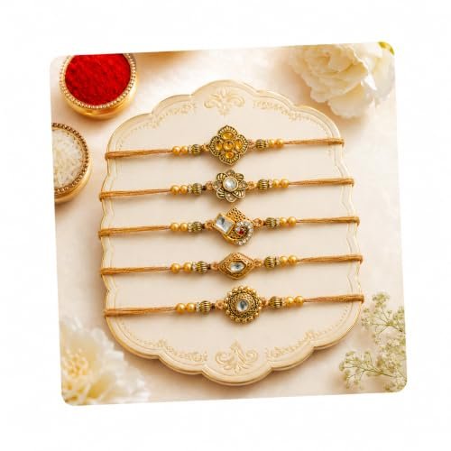 Dreamica Rakhi Set for Brother with Greeting Card And Tilak Set
