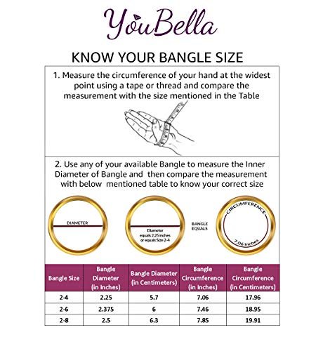 YouBella Fashion Jewellery Traditional Gold Plated Original Gold Look Bracelet Bangle Set of 6 Bangles Jewellery For Girls and Women - Image 4