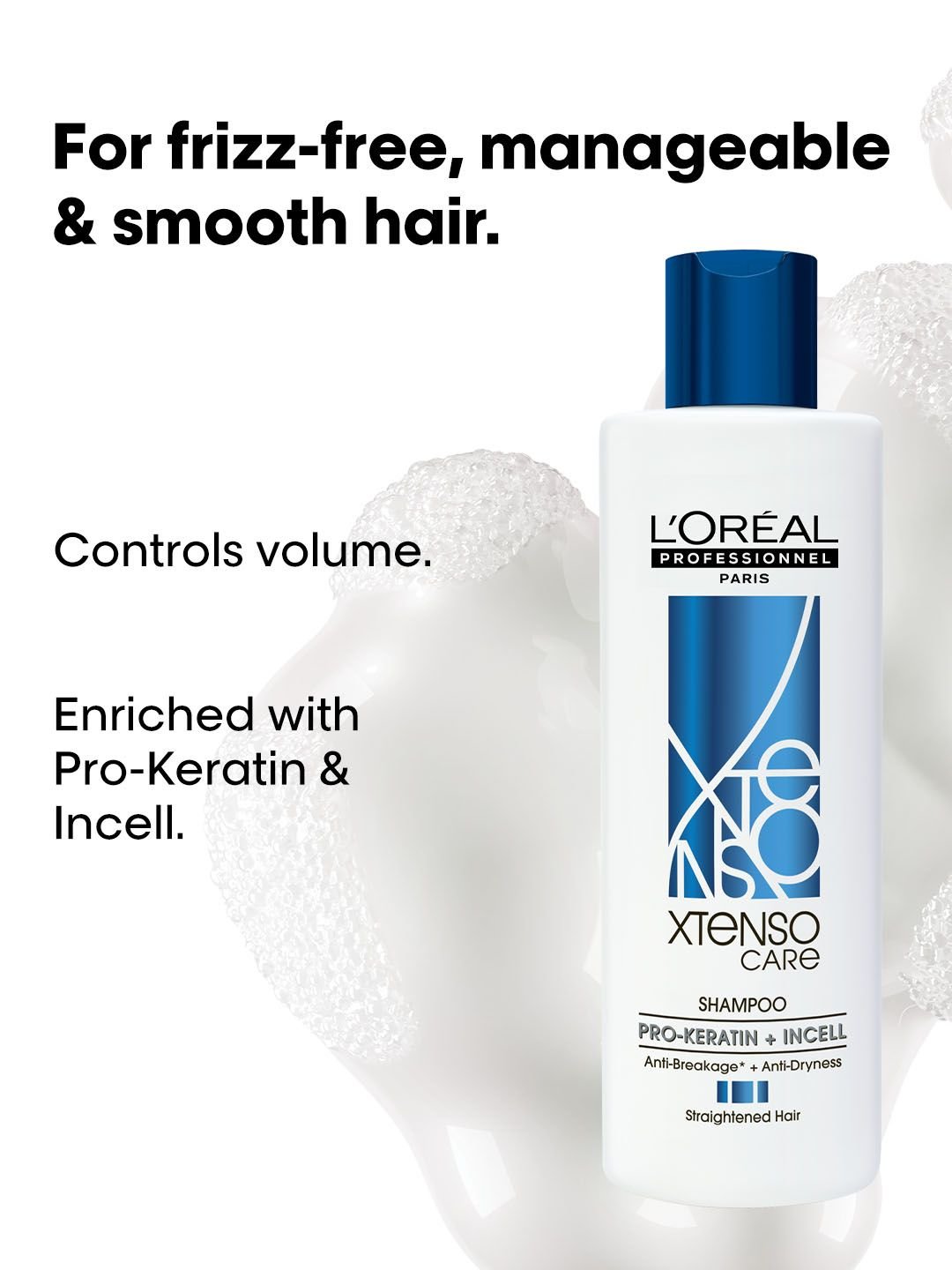LOreal Professionnel LOreal Professionnel Xtenso Care Shampoo for Frizz-Free, Smooth & Manageable Hair - 250ml - Image 2