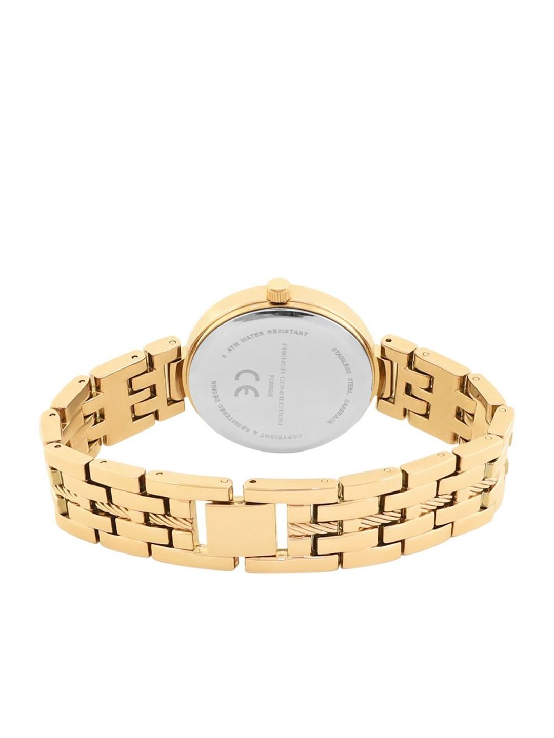 French Connection Women Embellished Dial Textured Straps Analogue Watch Gift Set FCB5GM - Image 4
