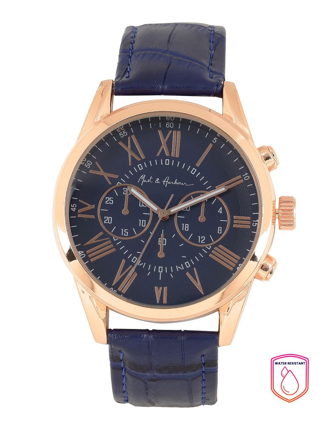 Mast & Harbour Unisex Navy Blue Analogue Watch MFB-PN-LW3240A - Image 2