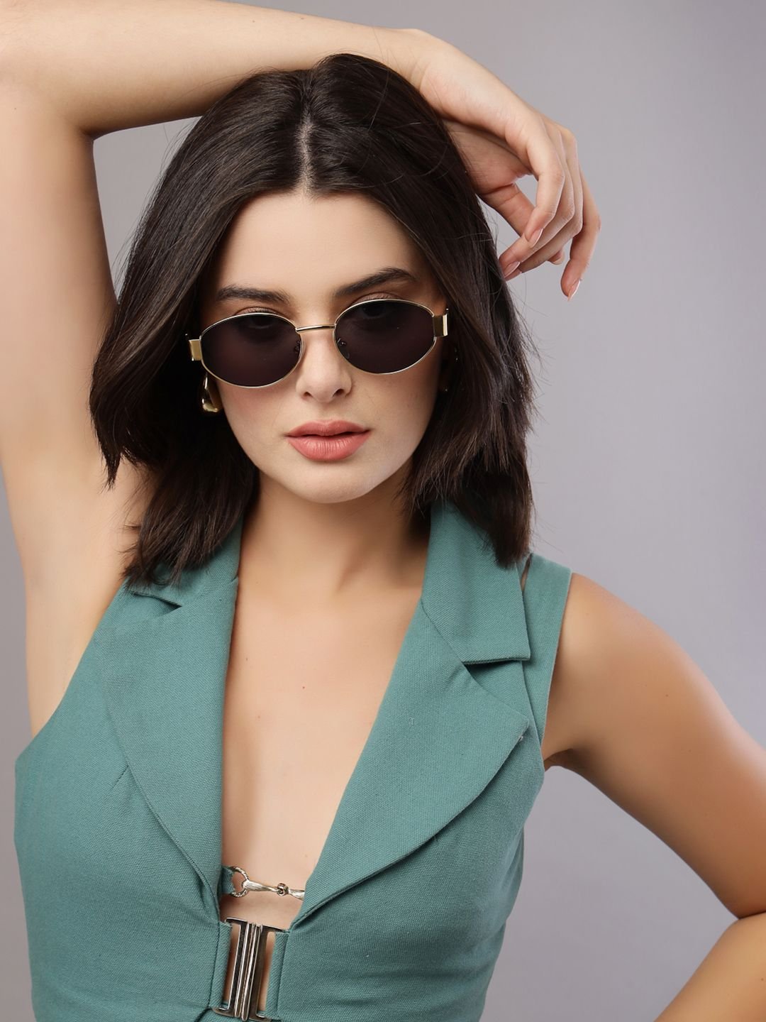 HASHTAG EYEWEAR Women Oval Sunglasses with UV Protected Lens D_VS 2301 - Image 4