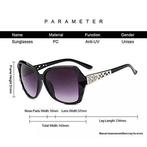 ELEGANTE UV Protected Han Edition Designer Oversized Sunglasses for Women - Image 4