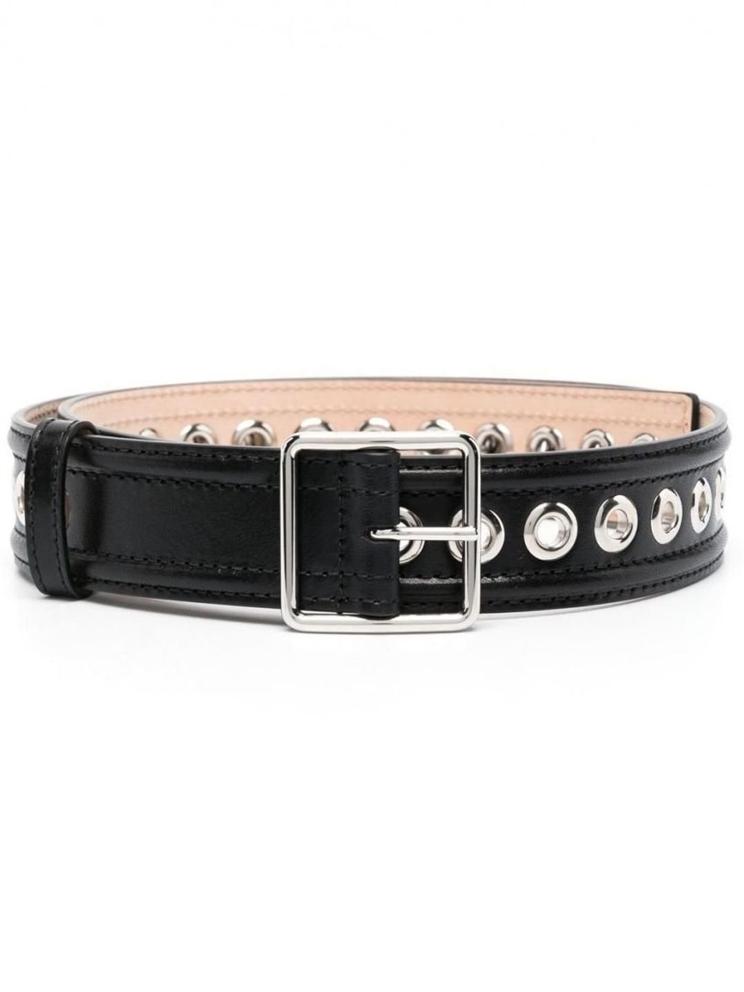 Alexander McQueen Black Leather Belt