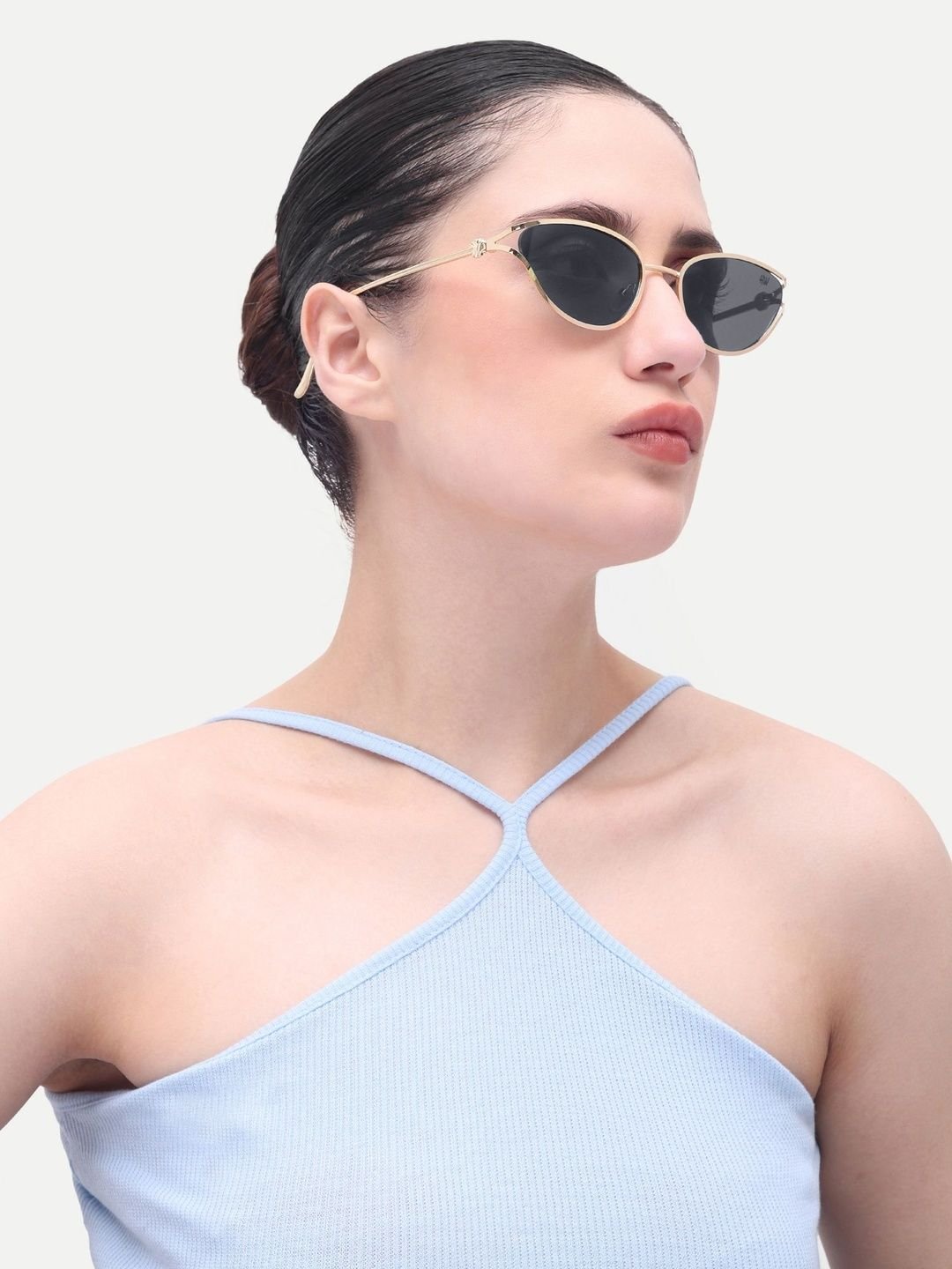 HAMILTANO WINSTON Women Black Cateye Sunglasses - Image 2