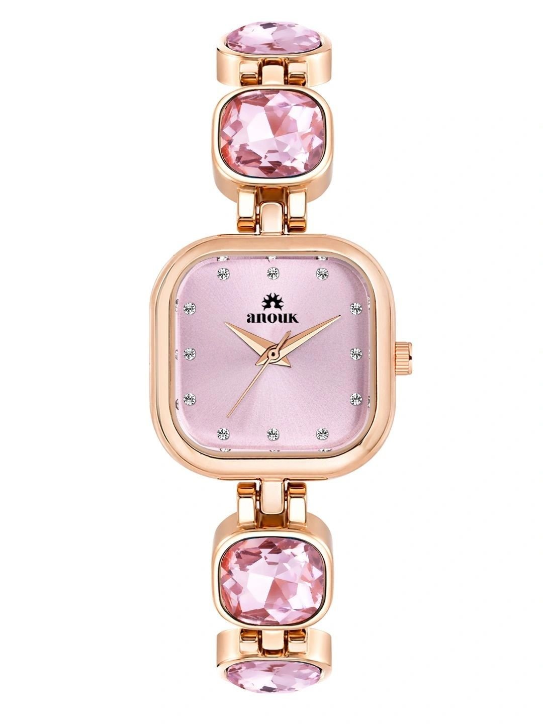 Anouk Women Brass Embellished Dial & Bracelet Style Straps Analogue Watch ANW-060-PK - Image 2