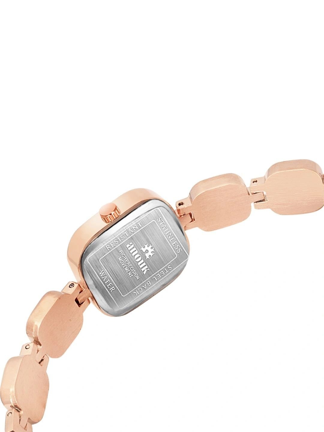 Anouk Women Brass Embellished Dial & Bracelet Style Straps Analogue Watch ANW-060-PK - Image 3