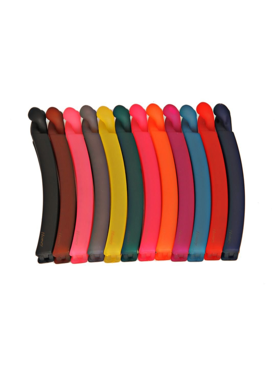 DressBerry Set Of 12 Multicoloured Banana Clip