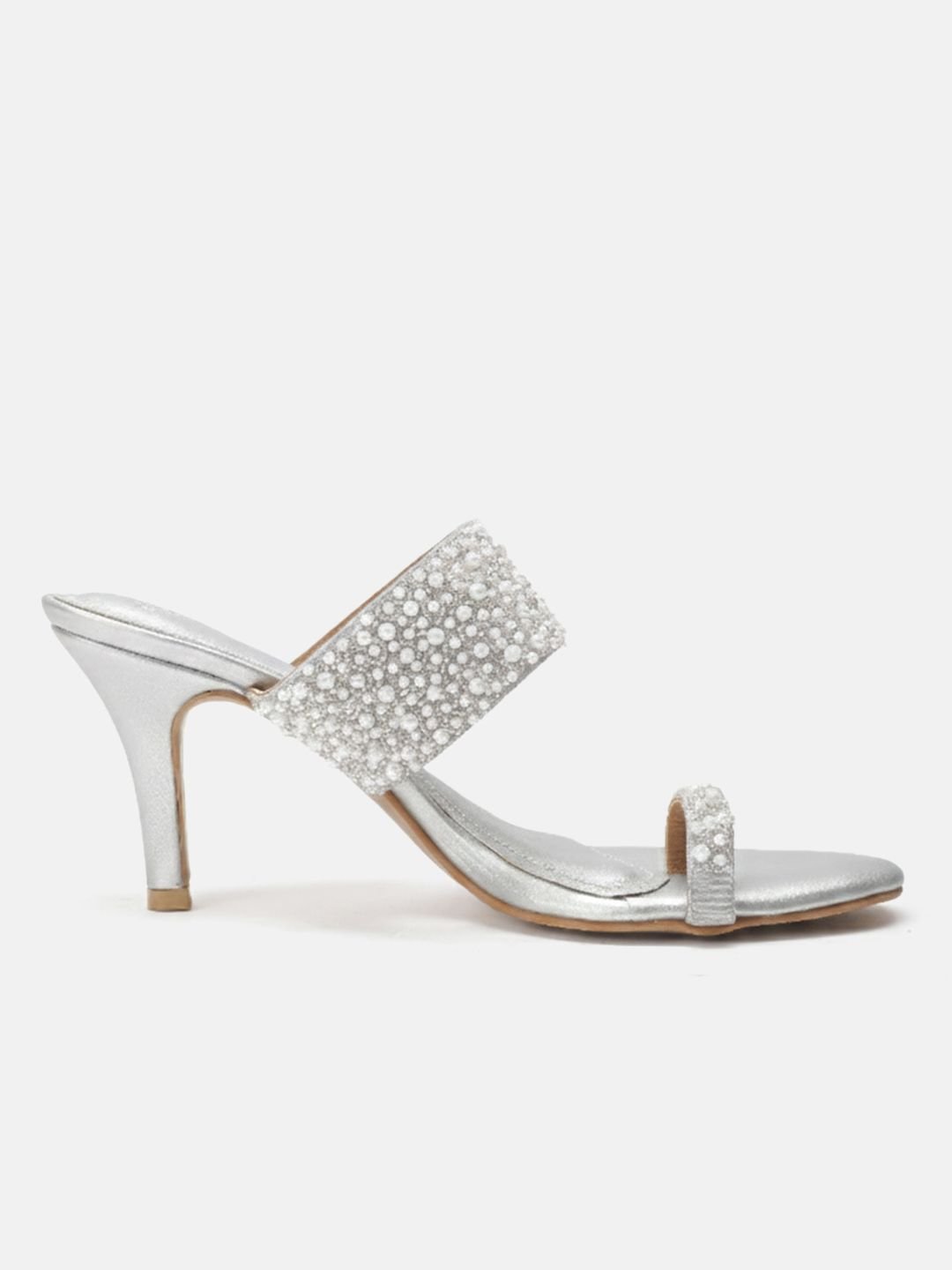 House of Pataudi Beads Embellished Slim Heels - Image 3