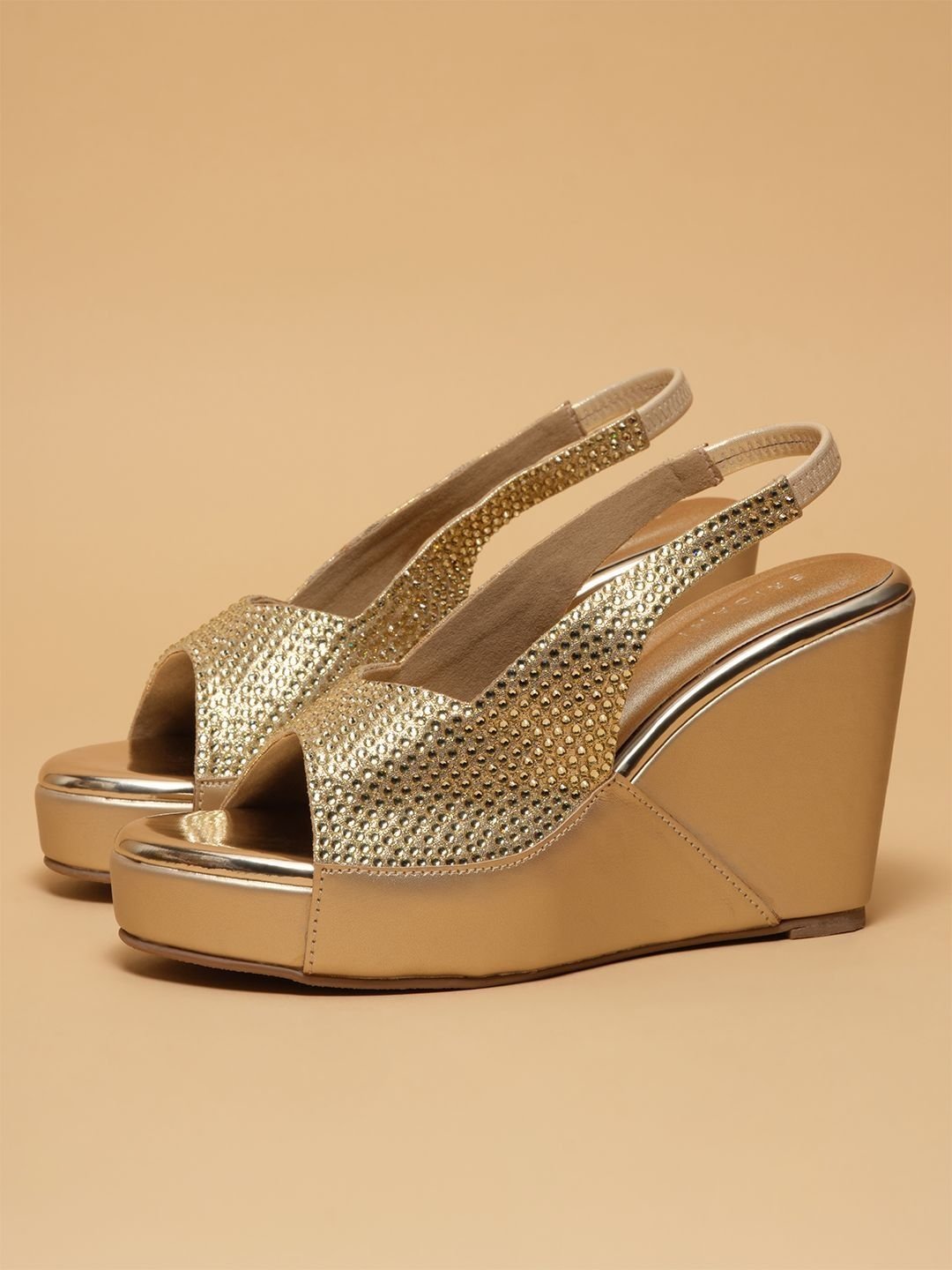 ERIDANI Embellished Party Wedge Sandals