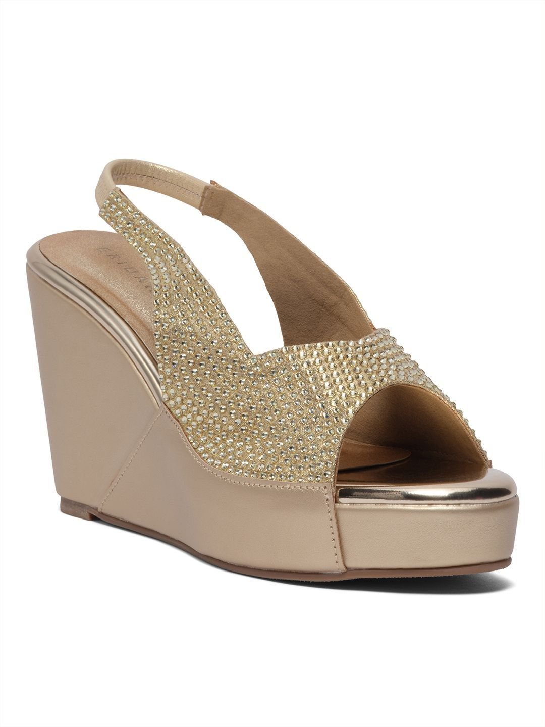 ERIDANI Embellished Party Wedge Sandals - Image 2
