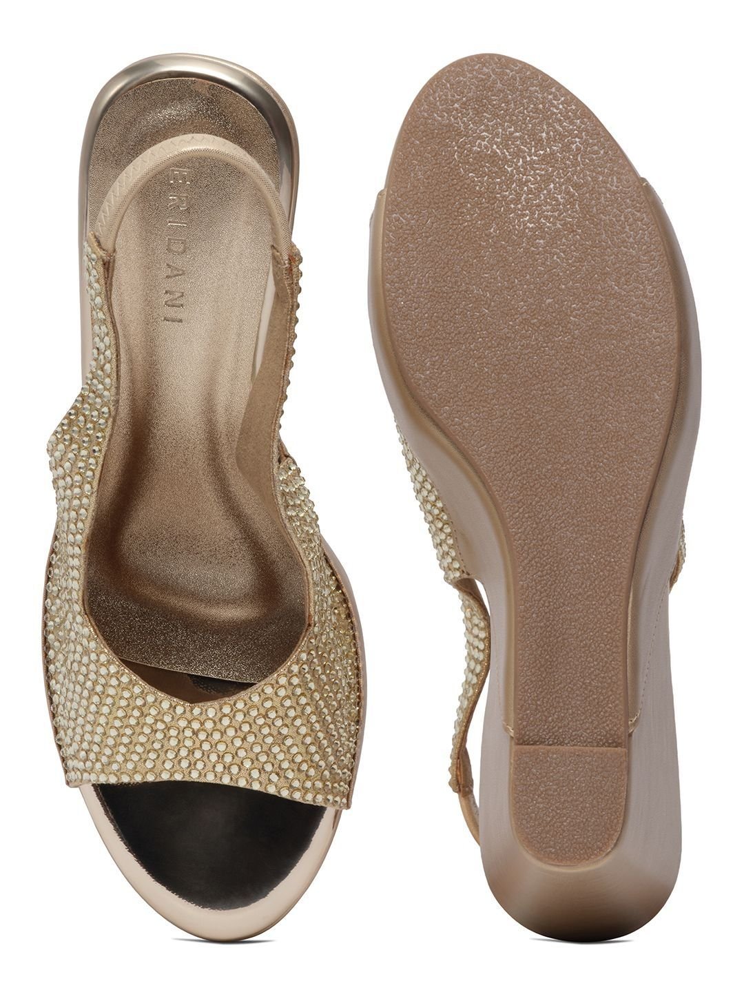 ERIDANI Embellished Party Wedge Sandals - Image 4