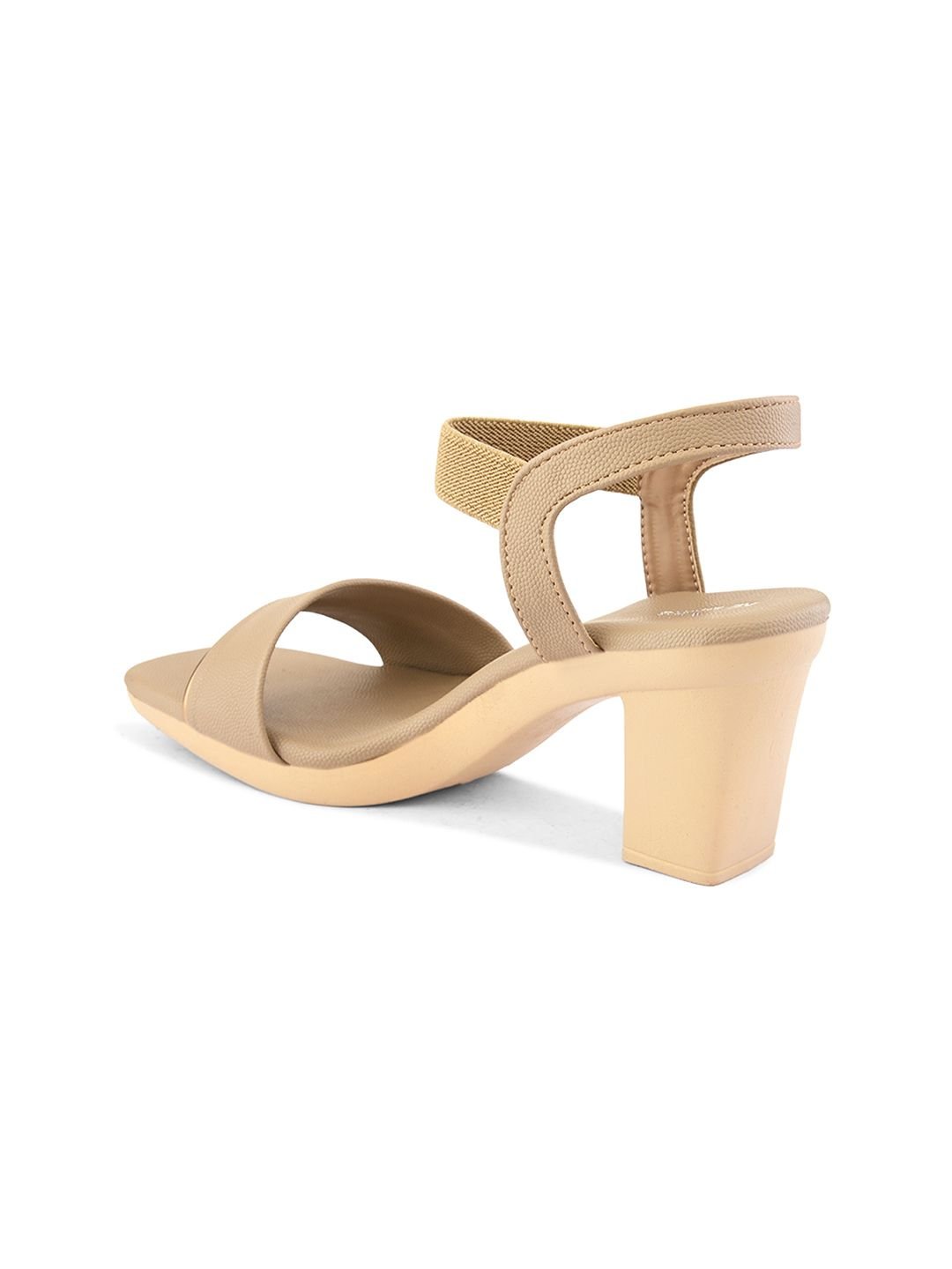XE Looks Elegant Heel With Textured Finish And Ankle Strap Heel Sandal - Image 4