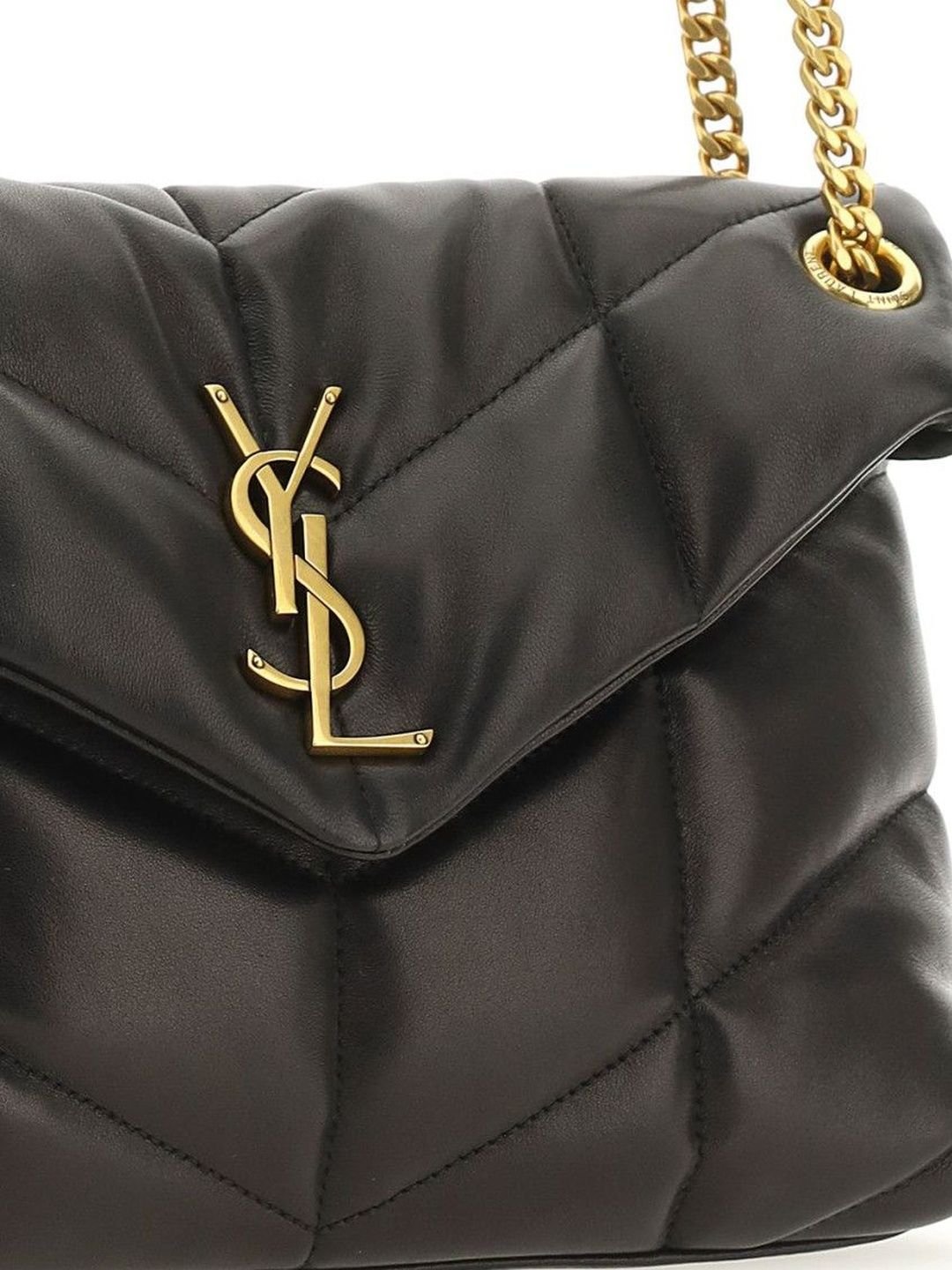 Saint Laurent Black Monogram Loulou Puffer Small Leather Shoulder Bag - Image 2