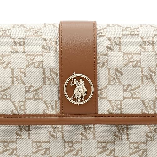 U.S. POLO ASSN. Trinity Monogram Crossbody Handbag | Twist Closure For Women | Stylish & Trendy Handbag - Image 4