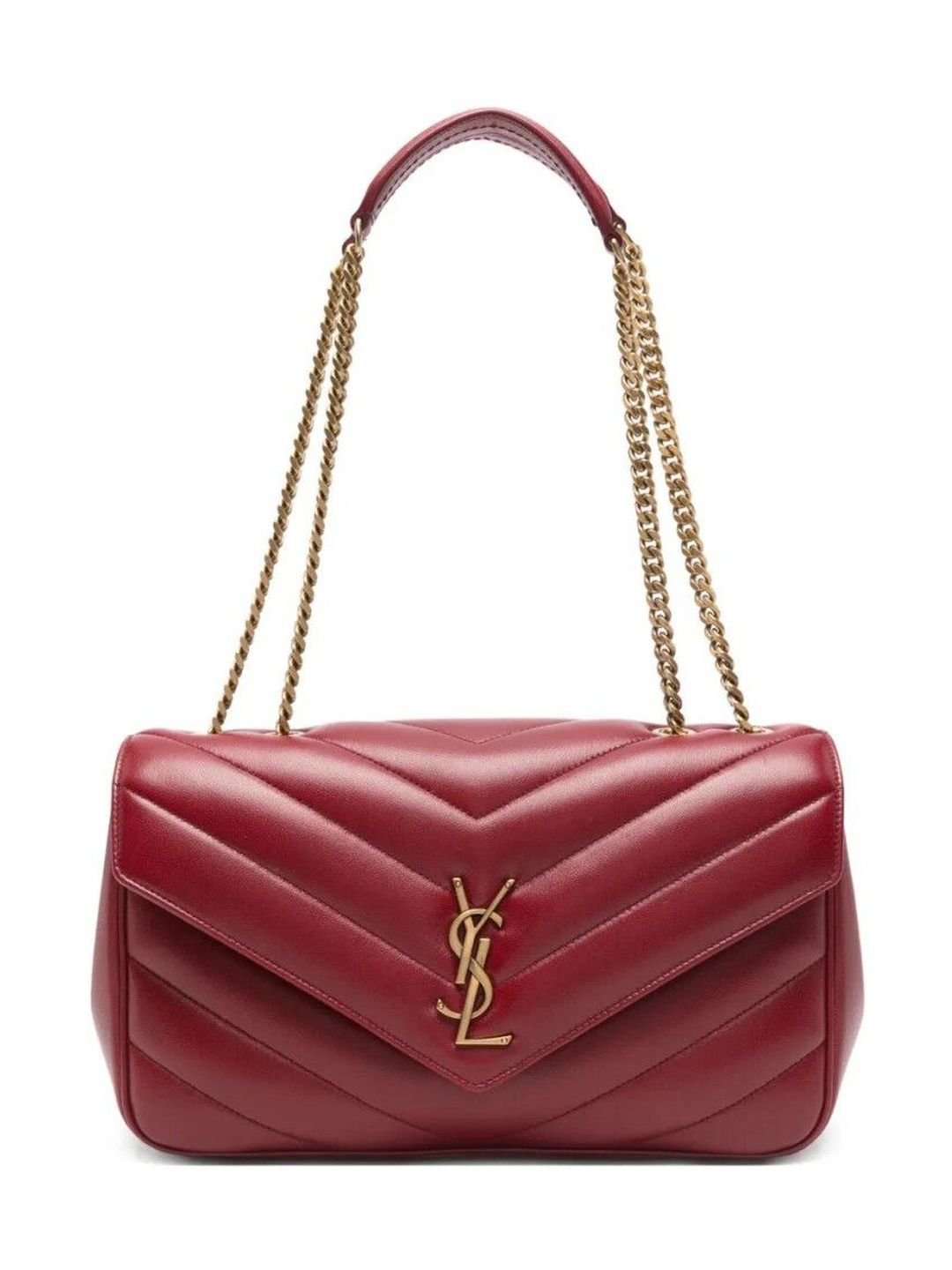 Saint Laurent Red Loulou Medium Shoulder Bag