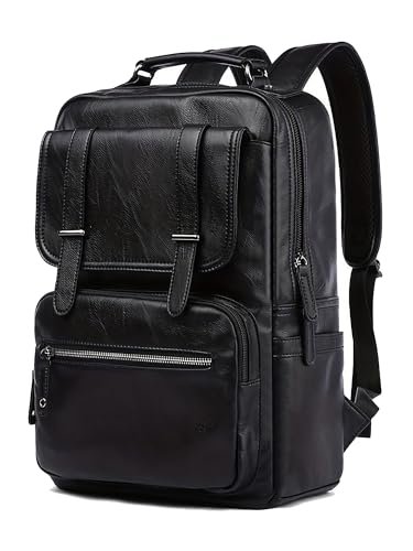 FUR JADEN Vegan Leather Stylish 15.6 Inch Laptop Backpack Travel Weekender Bag For Men Women | Vegan Leather