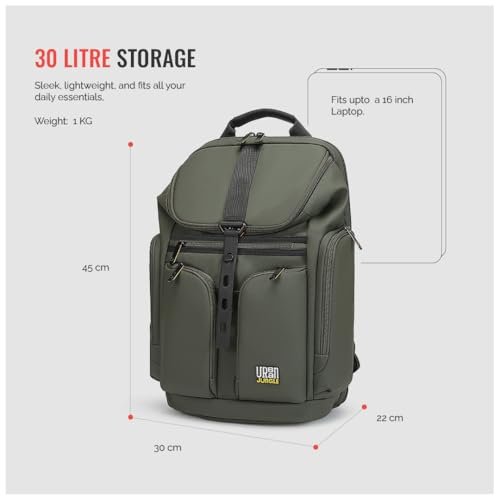 Urban Jungle Soho Workpack, 25Ltrs Water Resistant, Premium Polyester Laptop Backpack for Men and Women - Image 4