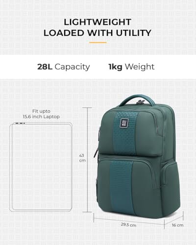 EUME Premium 15.6 in Laptop bags for Men & Women Office Use | Stylish Backpack Bag | Spacious Backpack for Travelling | 28L Polaris - Image 3