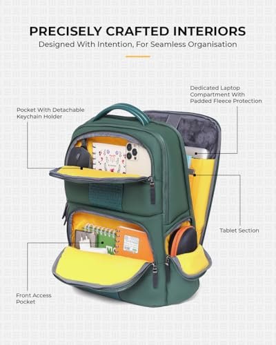 EUME Premium 15.6 in Laptop bags for Men & Women Office Use | Stylish Backpack Bag | Spacious Backpack for Travelling | 28L Polaris - Image 4