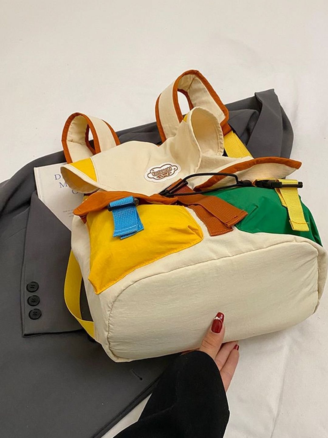 ANDREW HILL Men Colourblocked Backpack - Image 4