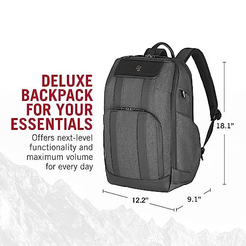 Victorinox Architecture Urban 2.0, Deluxe Backpack, 15" Laptop and Tablet Compartment, Melange Grey (611954), M - Image 3