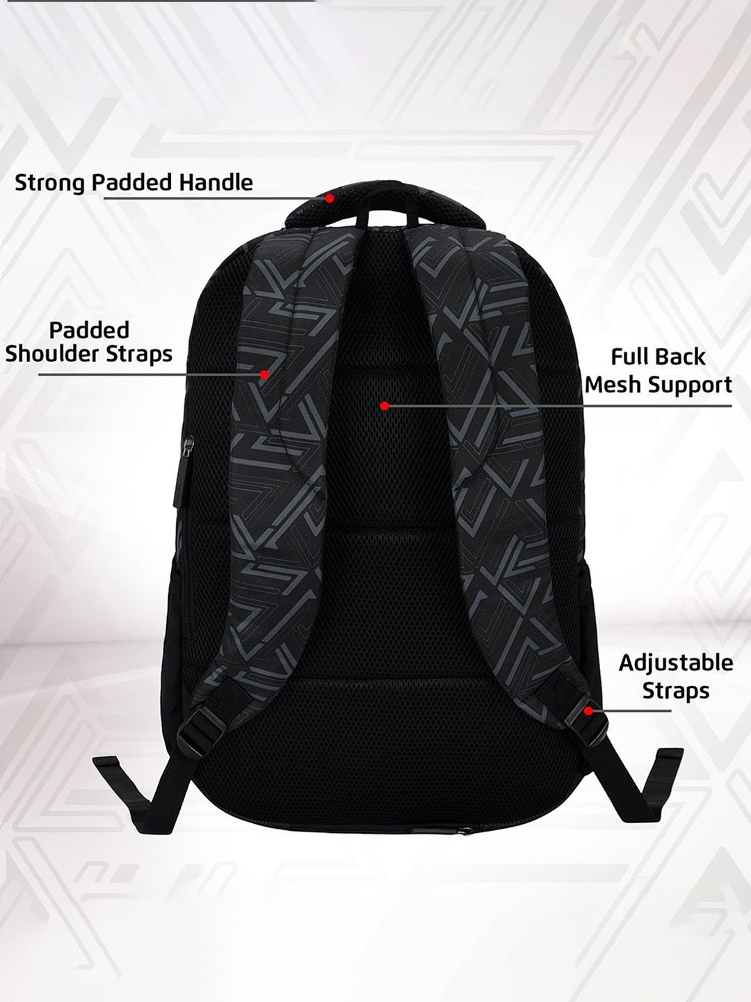 Safari Altus 37L Unisex Graphic Backpack with Laptop Compartment & Rain Cover - Image 2
